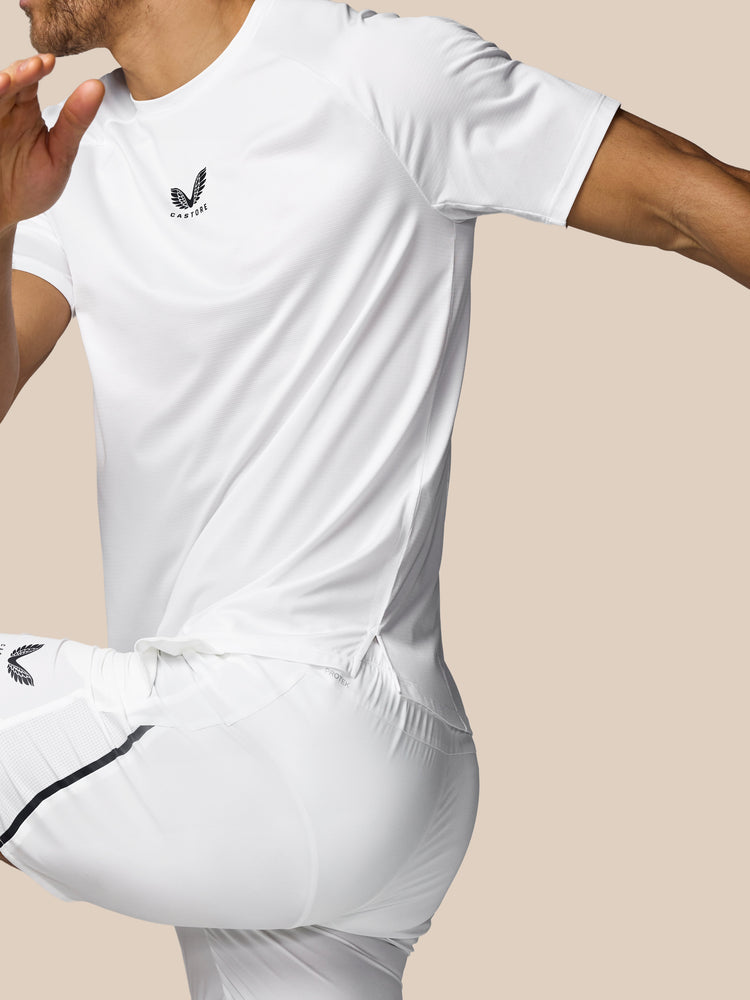 Hombre Apex Tennis Camisa de Manga Corta - Blanco