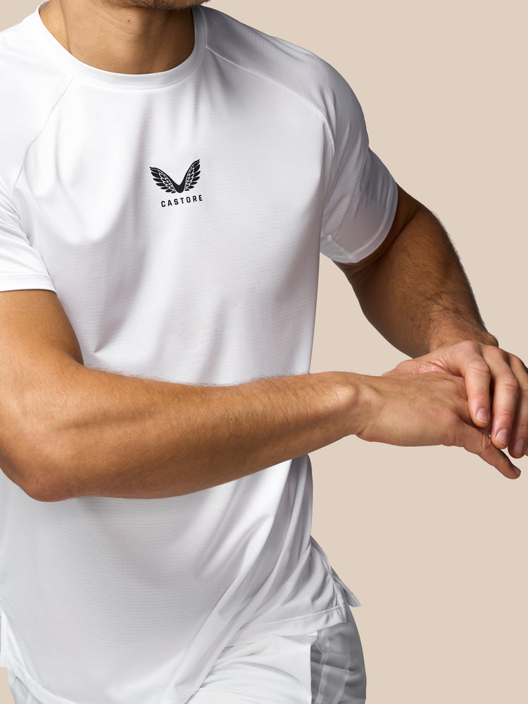 Hombre Apex Tennis Camisa de Manga Corta - Blanco