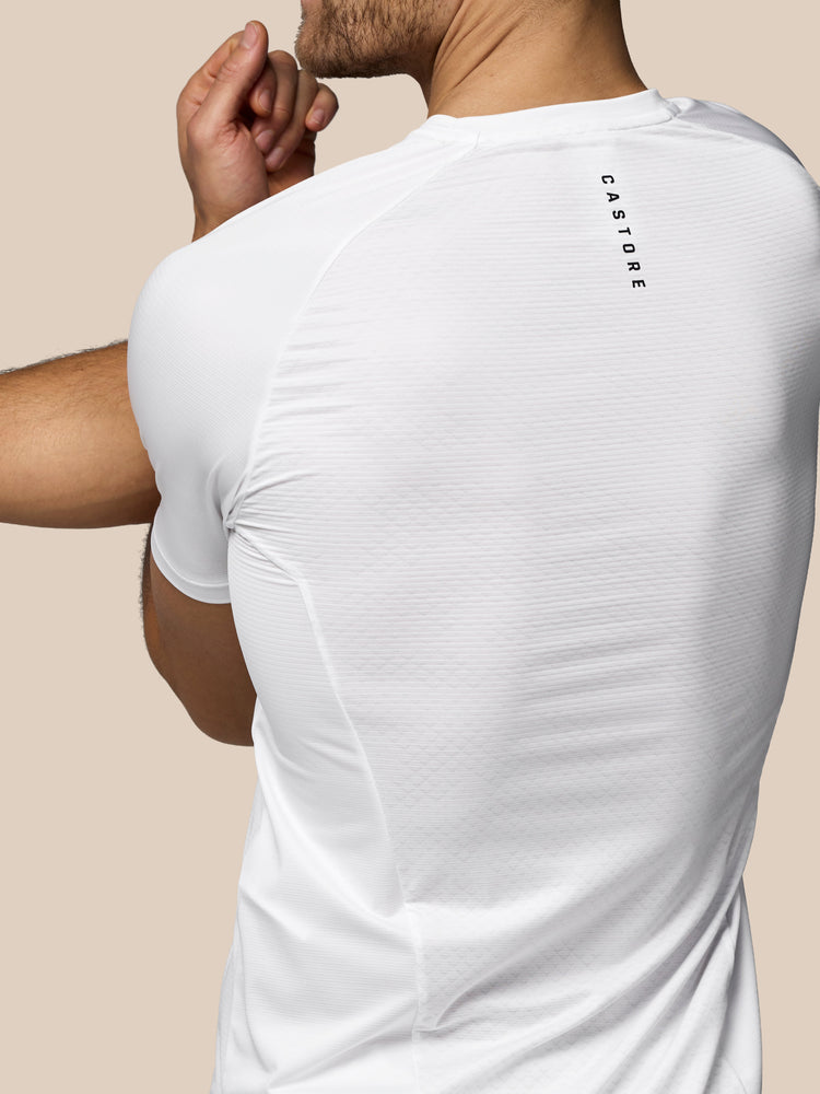 Hombre Apex Tennis Camisa de Manga Corta - Blanco