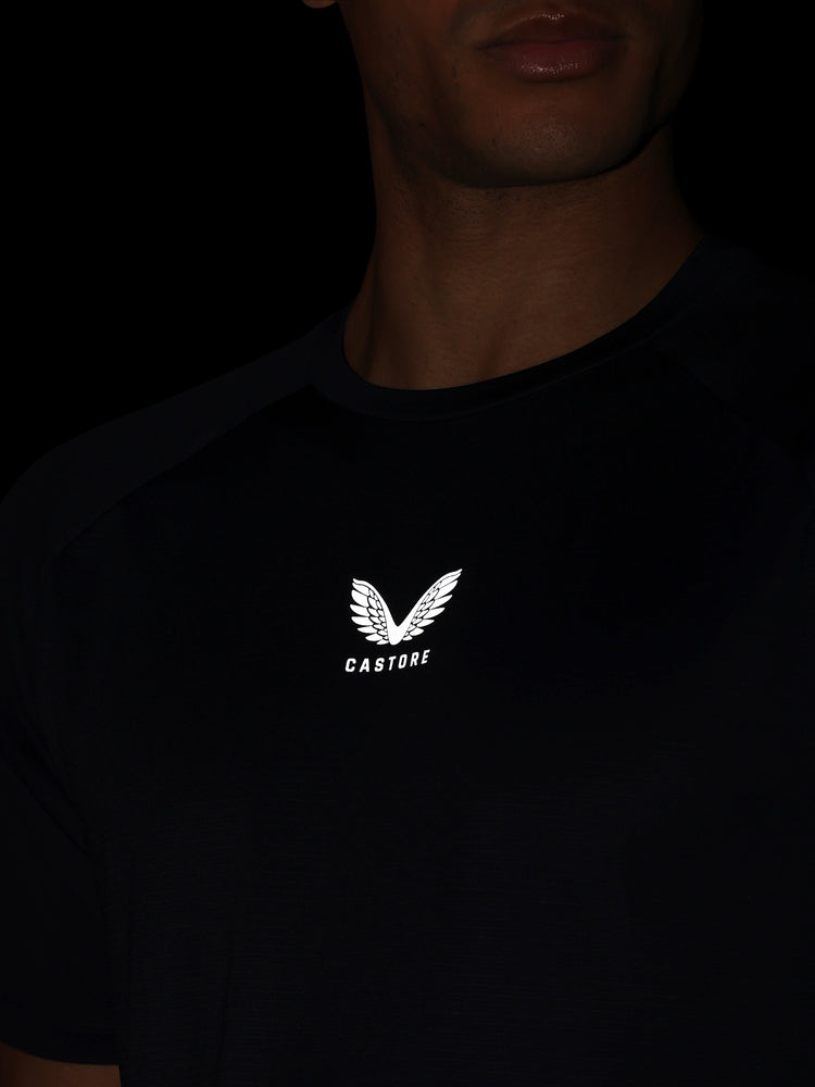 Hombre Apex Tennis Camisa de Manga Corta - Azul Marino
