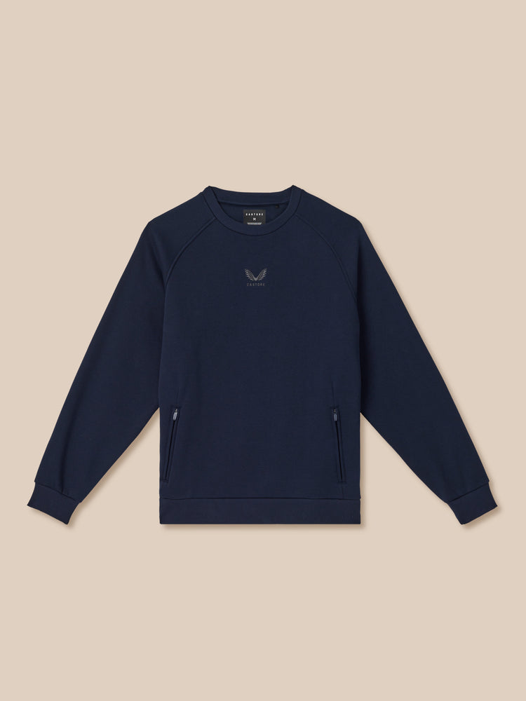 Hombre Adapt Cotton Fleece Sudadera de Manga Larga - Azul Marino