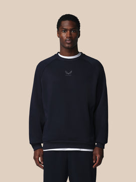 Hombre Adapt Cotton Fleece Sudadera de Manga Larga - Azul Marino