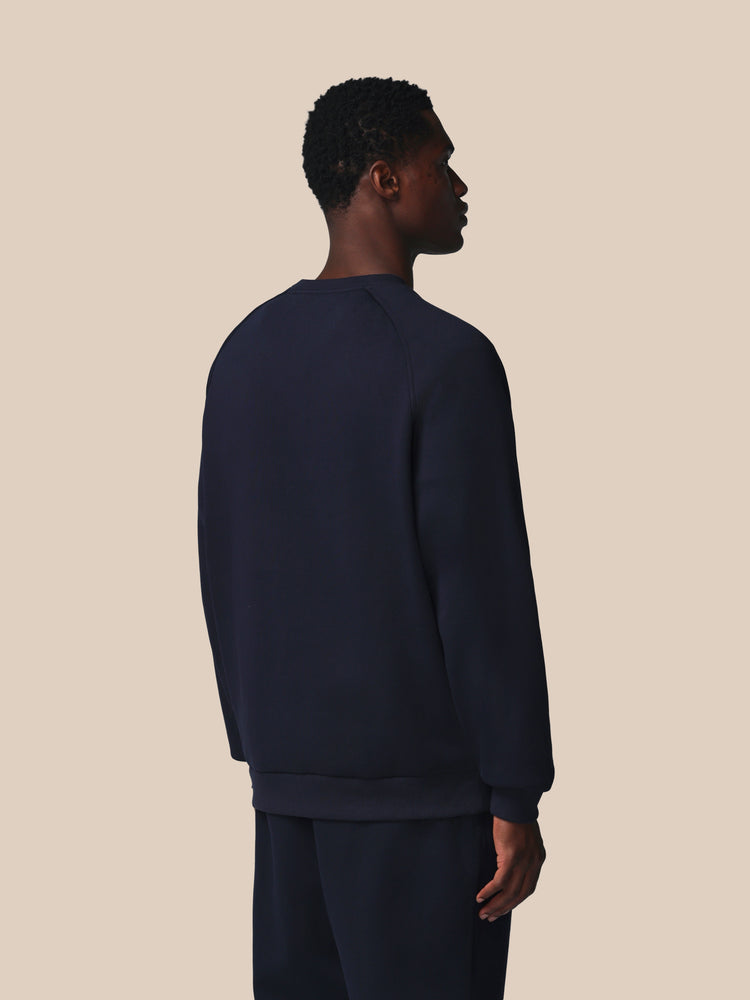 Hombre Adapt Cotton Fleece Sudadera de Manga Larga - Azul Marino