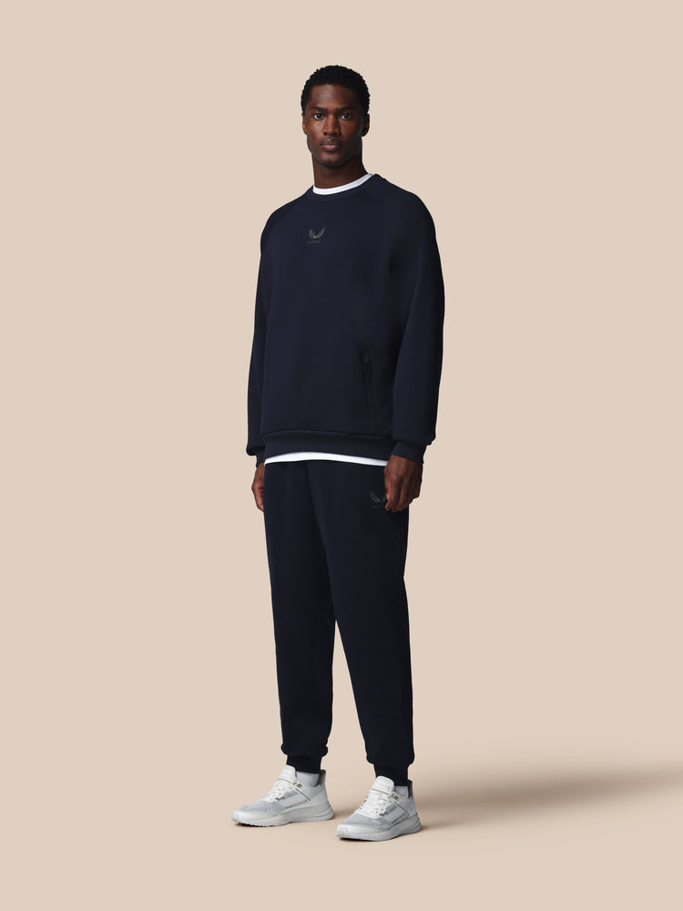 Hombre Adapt Cotton Fleece Sudadera de Manga Larga - Azul Marino