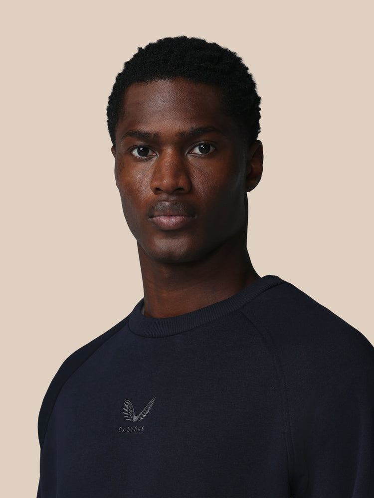 Hombre Adapt Cotton Fleece Sudadera de Manga Larga - Azul Marino