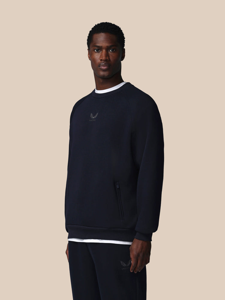 Hombre Adapt Cotton Fleece Sudadera de Manga Larga - Azul Marino