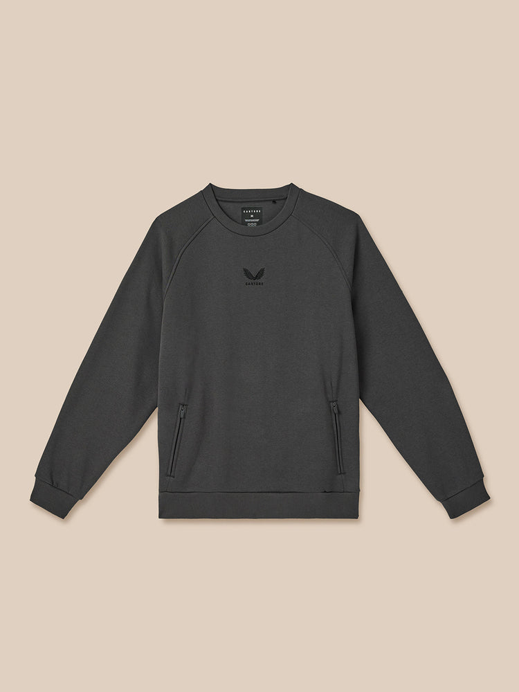Hombre Adapt Cotton Fleece Sudadera de Manga Larga - Gunmetal