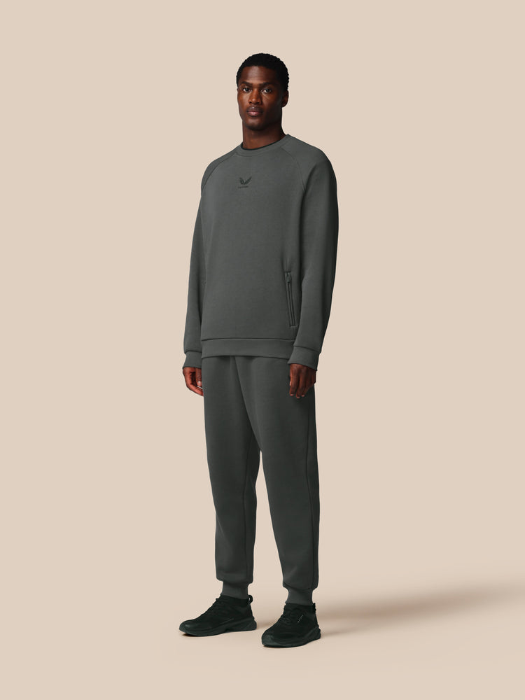 Hombre Adapt Cotton Fleece Sudadera de Manga Larga - Gunmetal