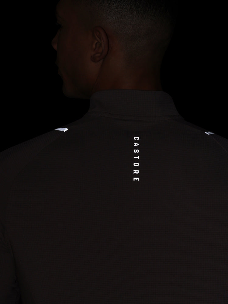 Hombre Apex Camiseta de Entrenamiento con Cuarto de Cremallera - Deep Taupe