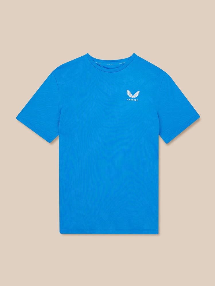 Hombre Adapt Camiseta de Manga Corta con Estampado Integral - Azul
