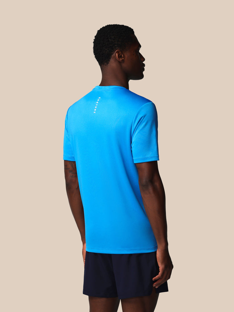 Hombre Adapt Camiseta de Manga Corta con Estampado Integral - Azul