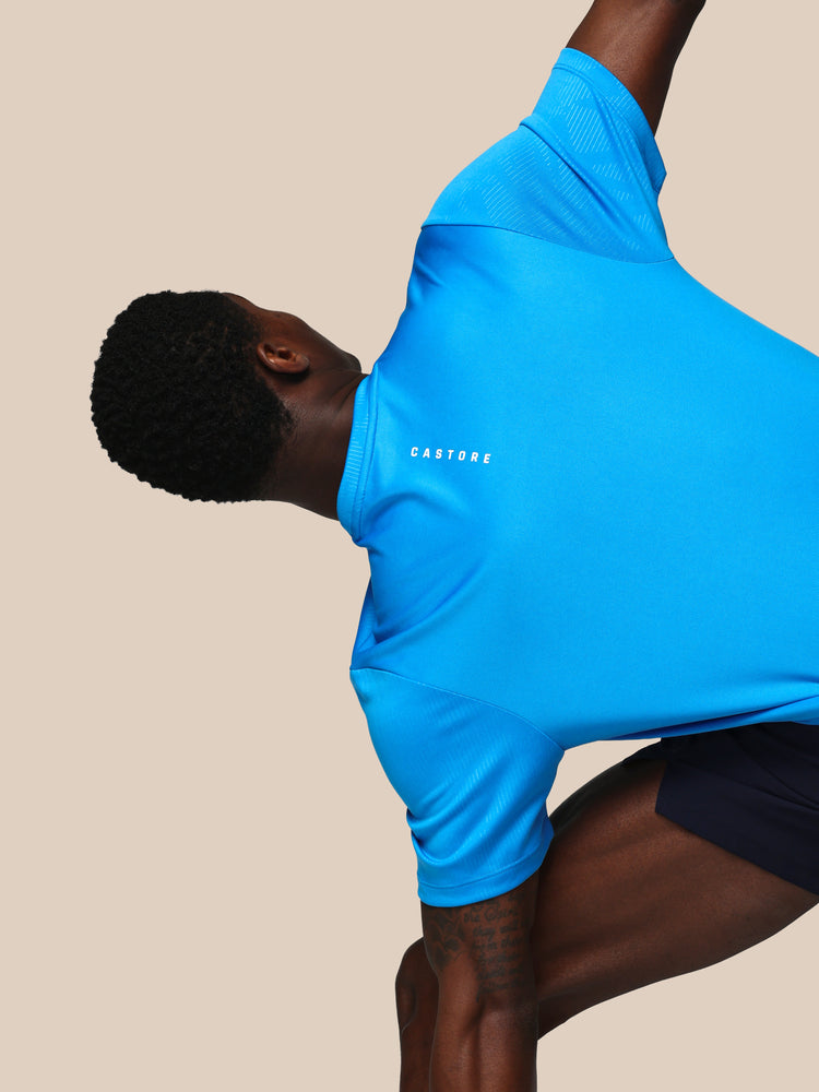 Hombre Adapt Camiseta de Manga Corta con Estampado Integral - Azul