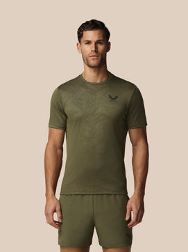 Hombre Adapt Camiseta de Manga Corta con Estampado Integral - Ivy Green