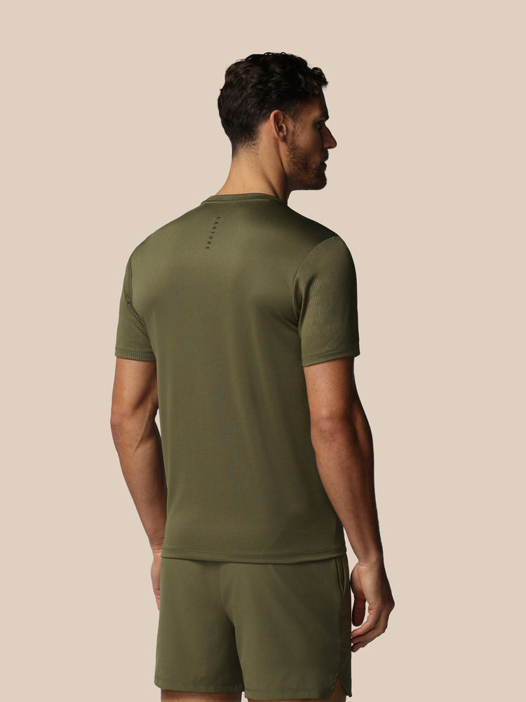 Hombre Adapt Camiseta de Manga Corta con Estampado Integral - Ivy Green
