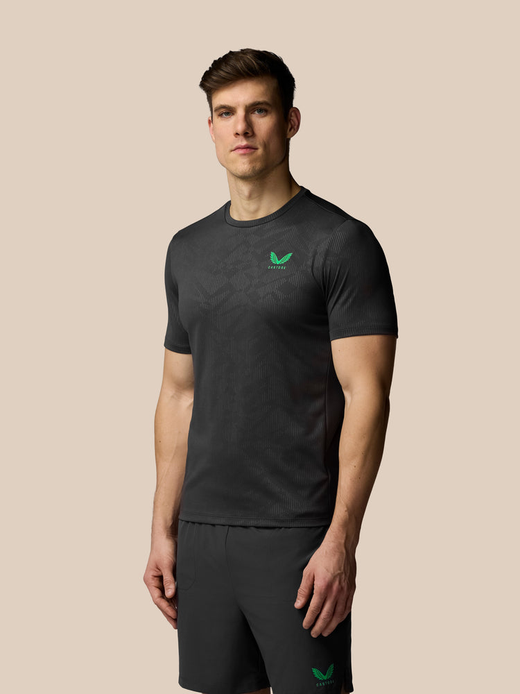 Hombre Adapt Camiseta de Manga Corta con Estampado Integral - Gunmetal