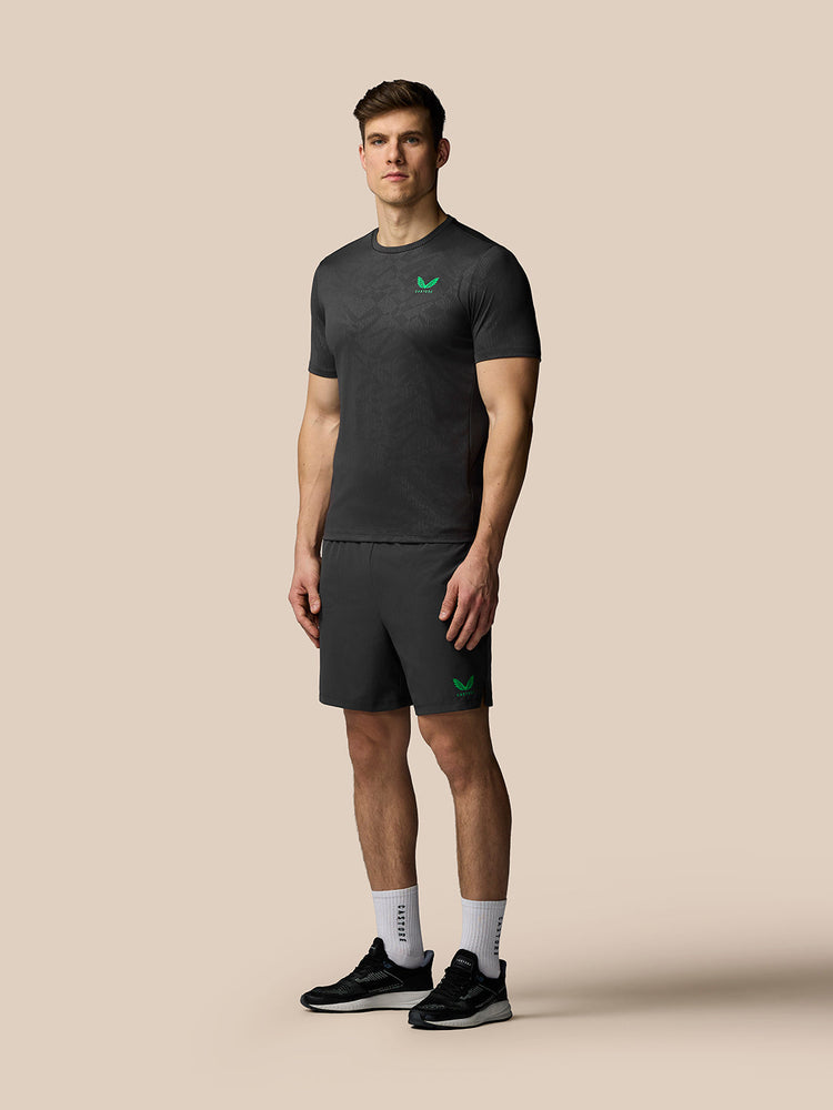 Hombre Adapt Camiseta de Manga Corta con Estampado Integral - Gunmetal