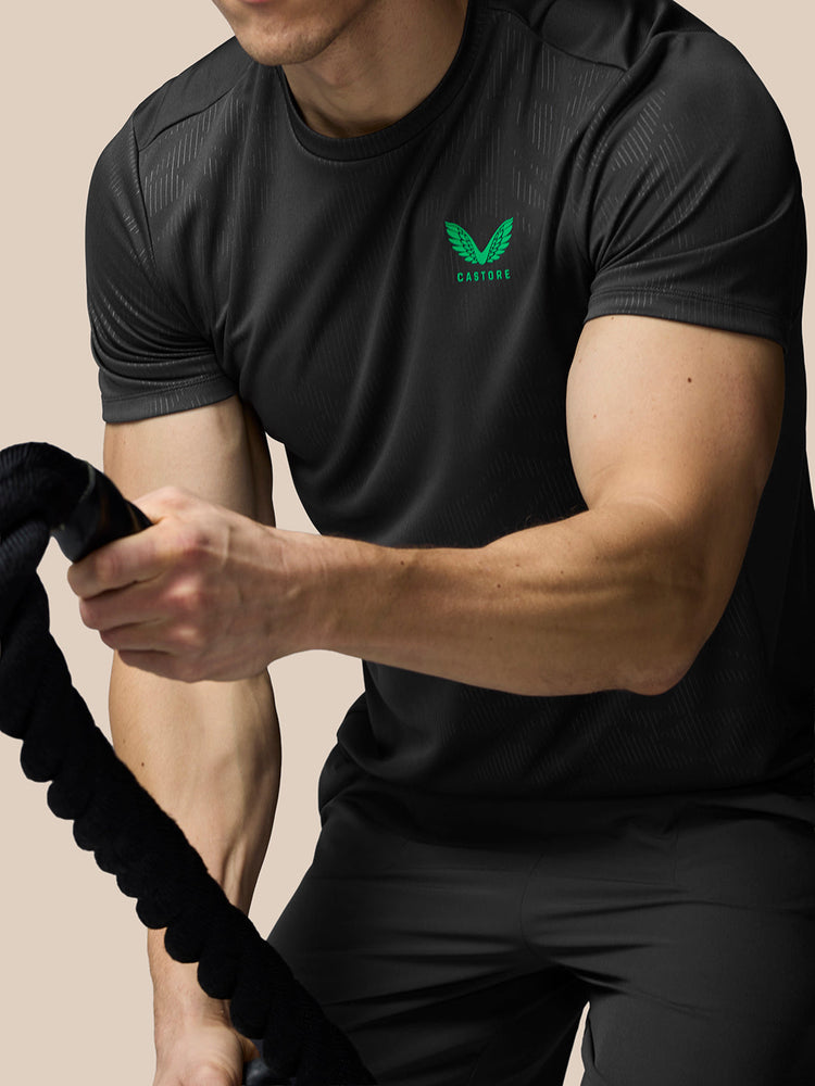 Hombre Adapt Camiseta de Manga Corta con Estampado Integral - Gunmetal