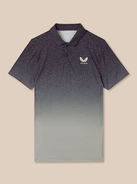 Hombre Golf Polo de Manga Corta con Mapa Estampado - Azul Marino
