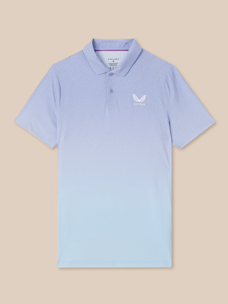 Hombre Golf Polo de Manga Corta con Mapa Estampado - Lavanda
