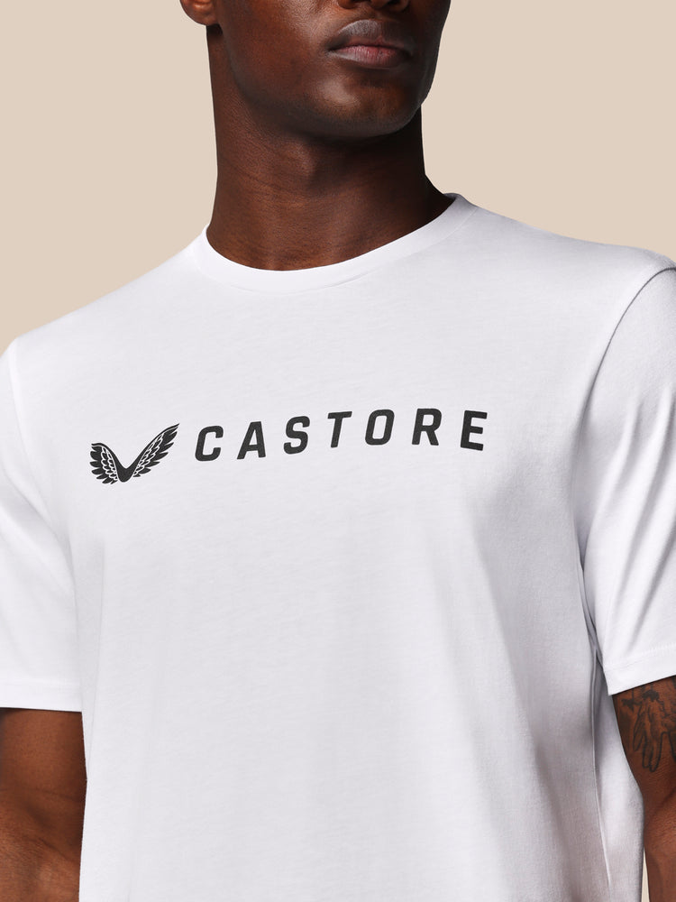 Hombre Adapt Camiseta Gráfica de Manga Corta - Castore Blanco