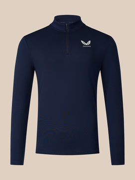 Hombre Adapt Sudadera con Cuarto de Cremallera - Azul Marino