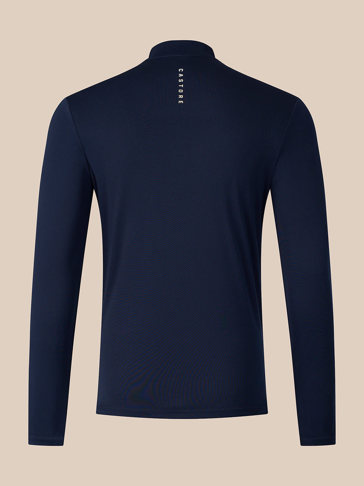 Hombre Adapt Sudadera con Cuarto de Cremallera - Azul Marino