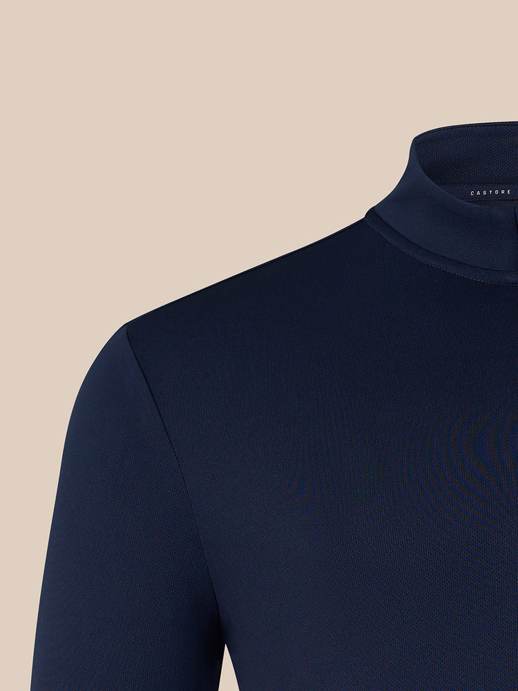 Hombre Adapt Sudadera con Cuarto de Cremallera - Azul Marino