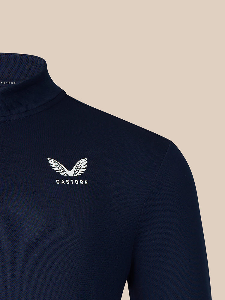 Hombre Adapt Sudadera con Cuarto de Cremallera - Azul Marino
