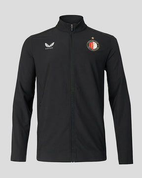 Black men's Feyenoord Thuis Matchday 2026-2027 jacket with crest on the chest and Castore logo.