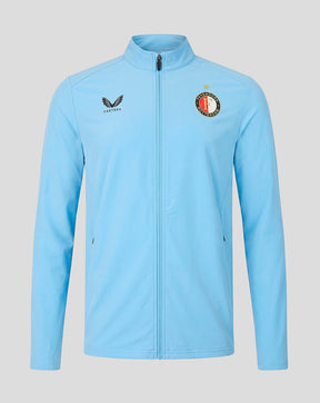 Light blue Feyenoord men's matchday jacket with full front zipper and club crest