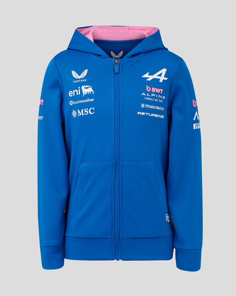 Oficial Junior BWT Alpine Formula One Team Sudadera con Capucha y Cremallera