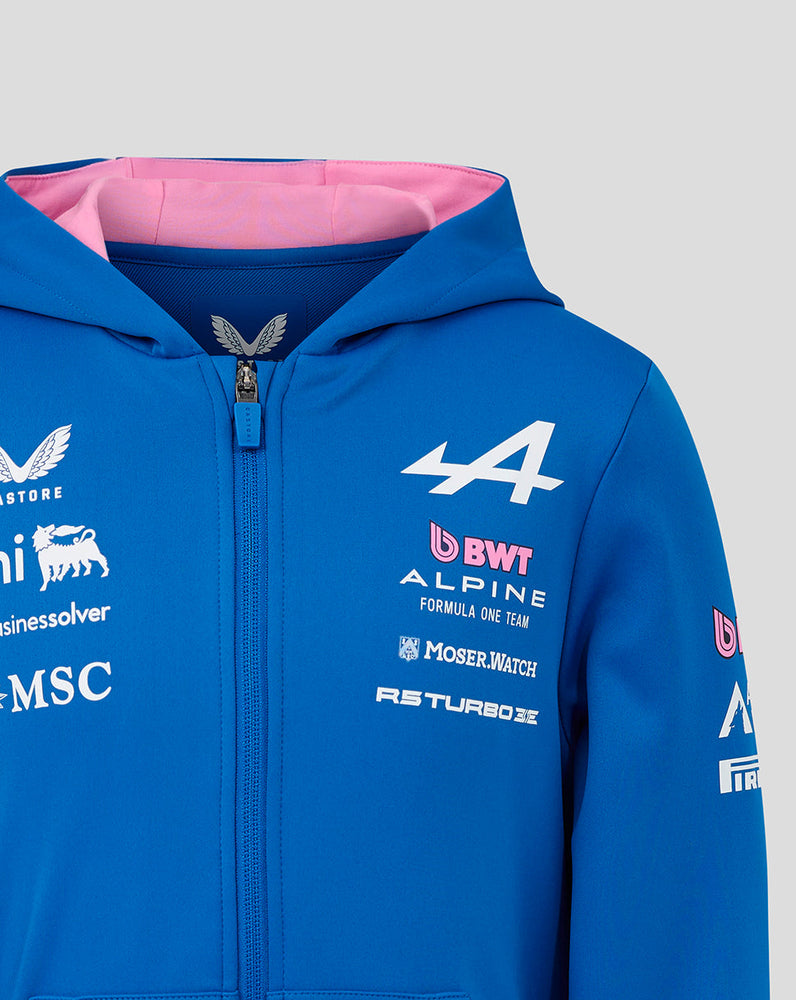 Oficial Junior BWT Alpine Formula One Team Sudadera con Capucha y Cremallera