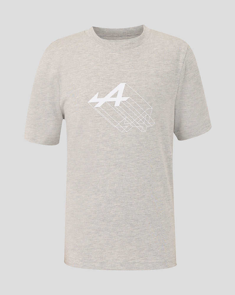 Junior Regular Fit Graphic Camiseta – Grey Marl
