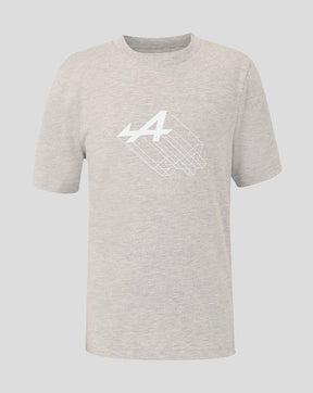 Junior Regular Fit Graphic Camiseta – Grey Marl