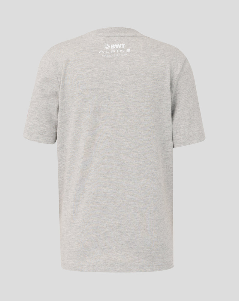 Junior Regular Fit Graphic Camiseta – Grey Marl