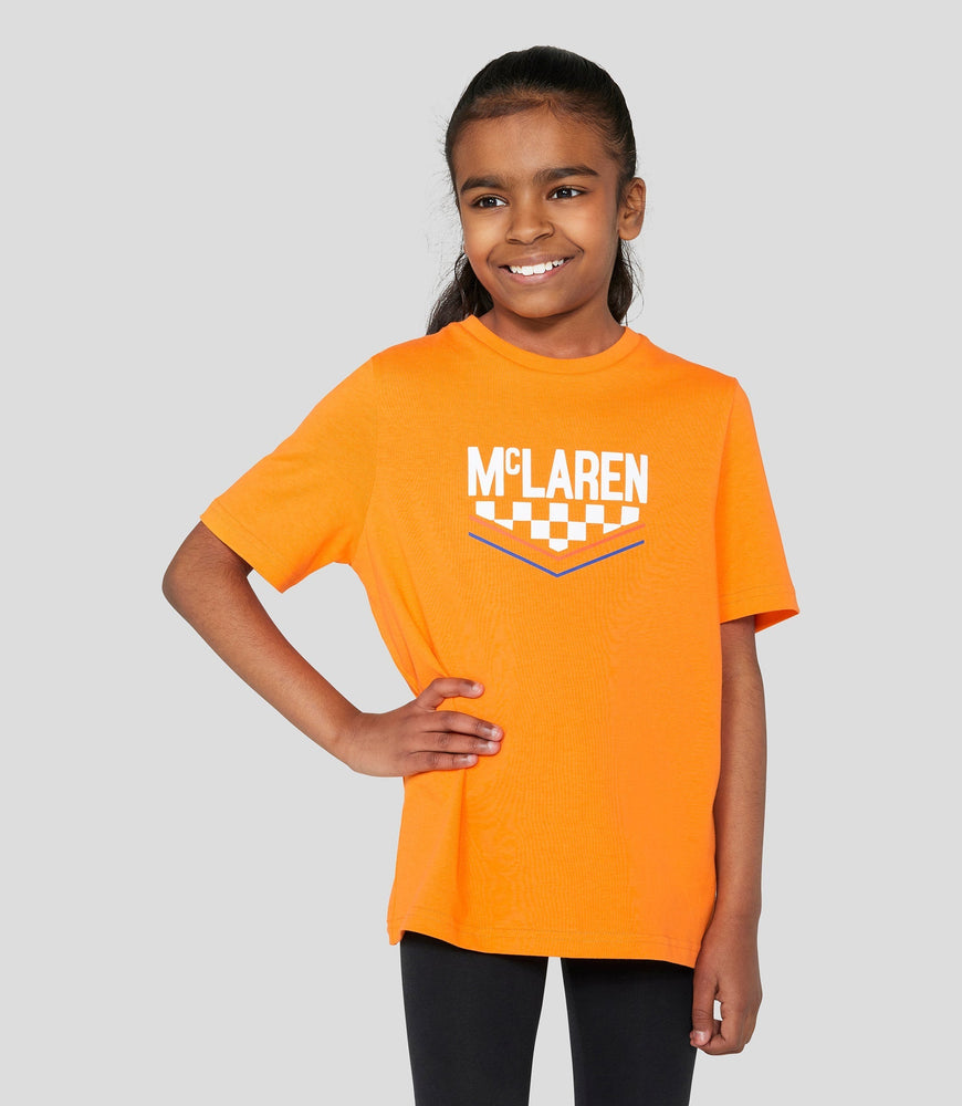 Junior McLaren Triple Crown Camiseta - Papaya