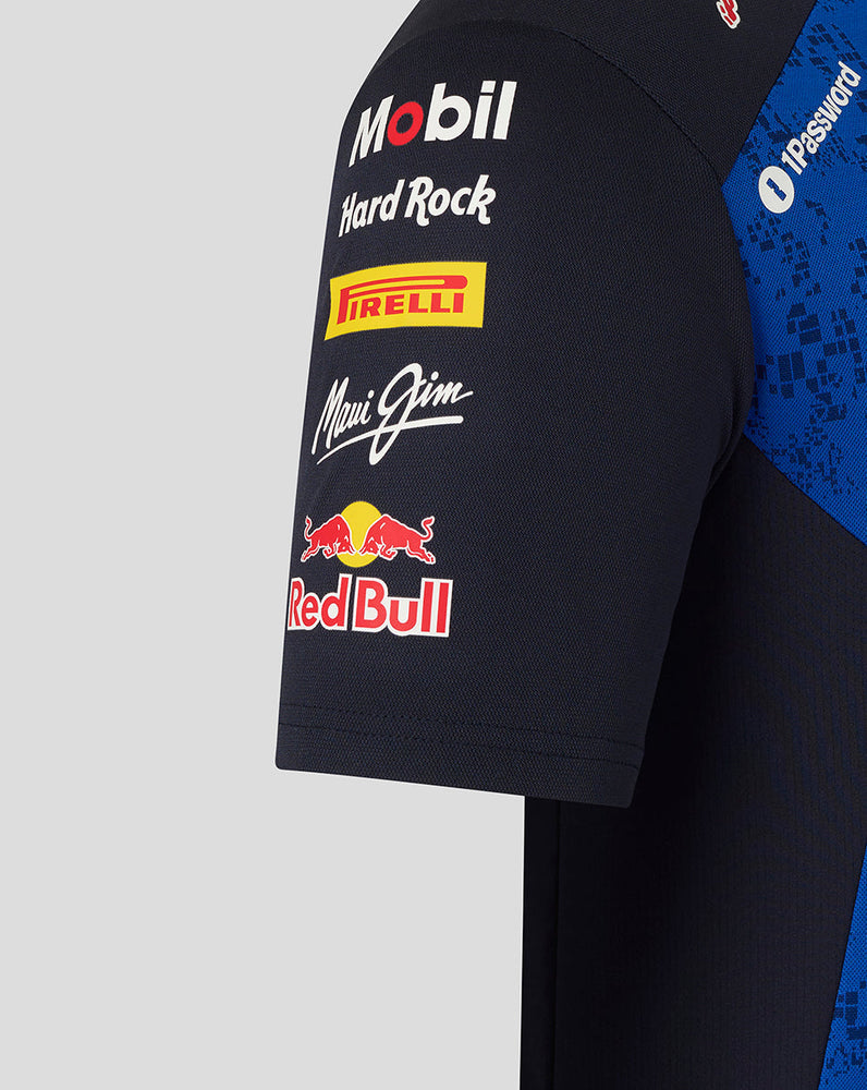 Oracle Red Bull Racing Hombre Teamline Set Up Camiseta - Night Sky / Surf The Web