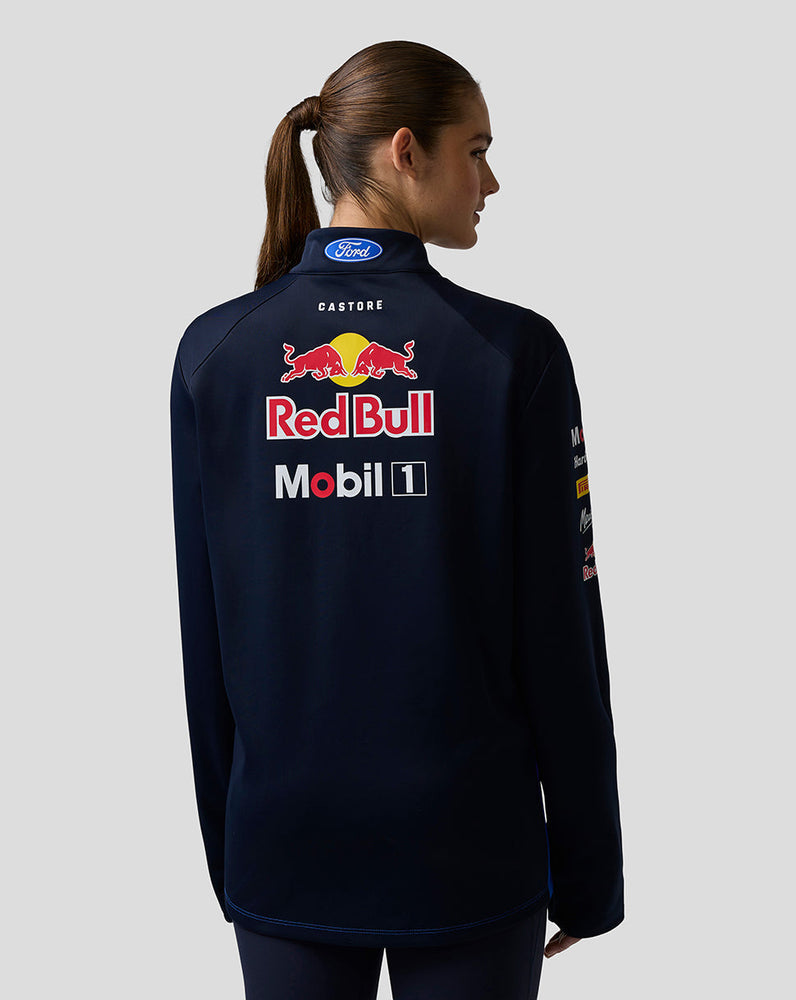Oracle Red Bull Racing Unisex Teamline Capa Intermedia con Cuarto de Cremallera - Night Sky / Surf The Web