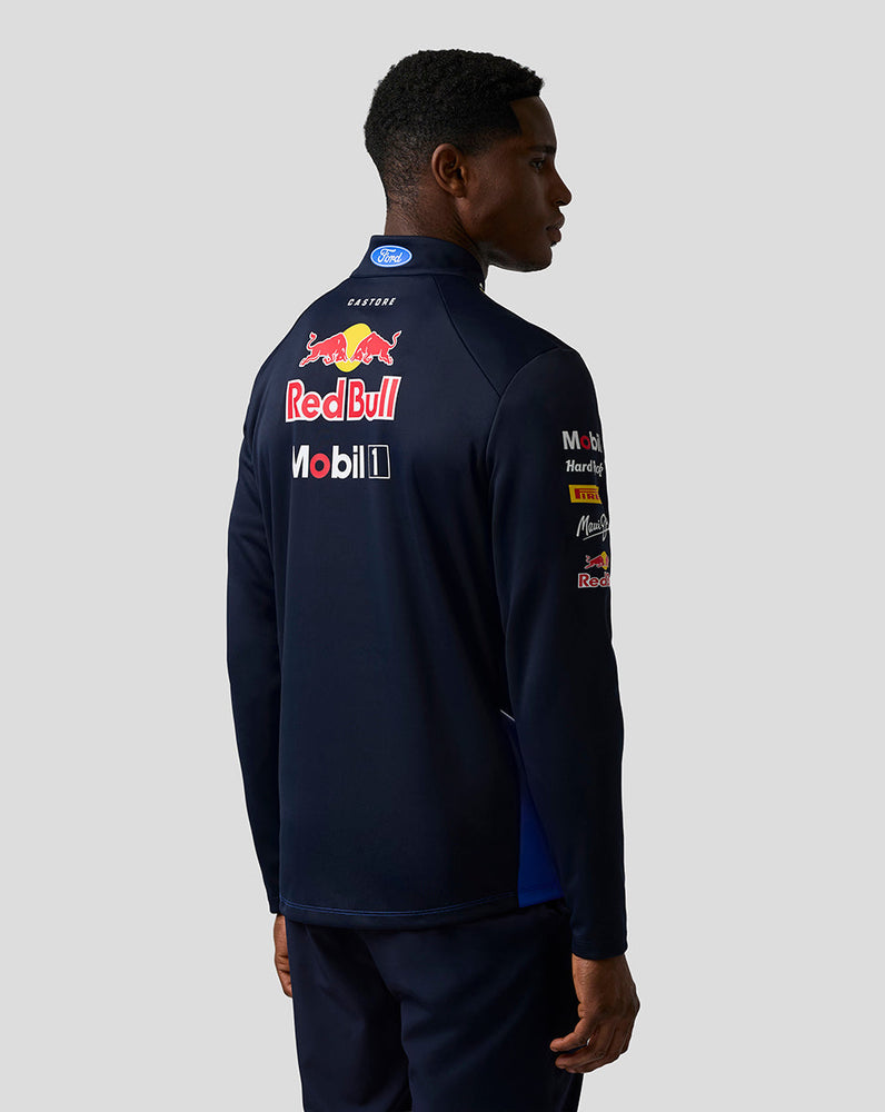 Oracle Red Bull Racing Unisex Teamline Capa Intermedia con Cuarto de Cremallera - Night Sky / Surf The Web