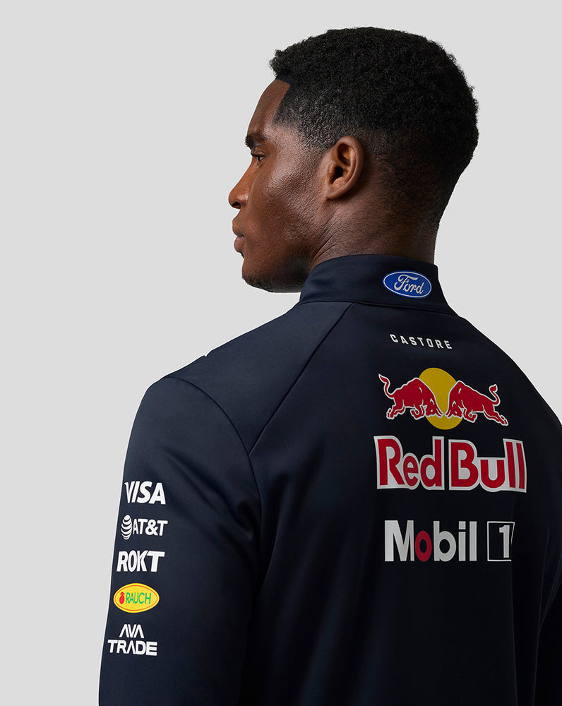 Oracle Red Bull Racing Unisex Teamline Capa Intermedia con Cuarto de Cremallera - Night Sky / Surf The Web