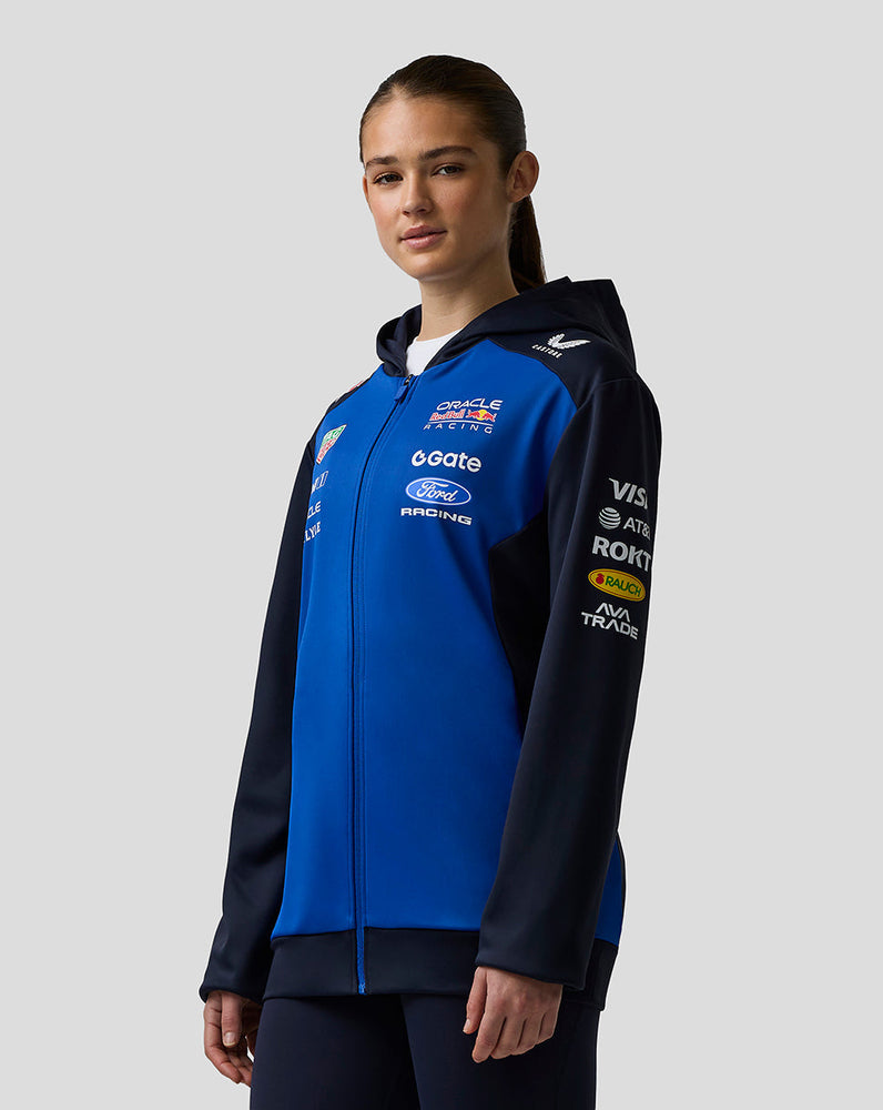 Oracle Red Bull Racing Unisex Teamline Sudadera con Capucha y Cremallera - Night Sky / Surf The Web