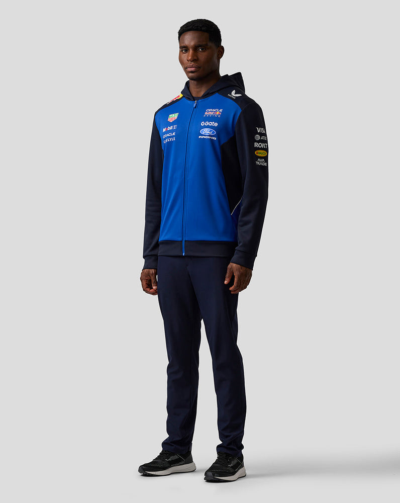 Oracle Red Bull Racing Unisex Teamline Sudadera con Capucha y Cremallera - Night Sky / Surf The Web