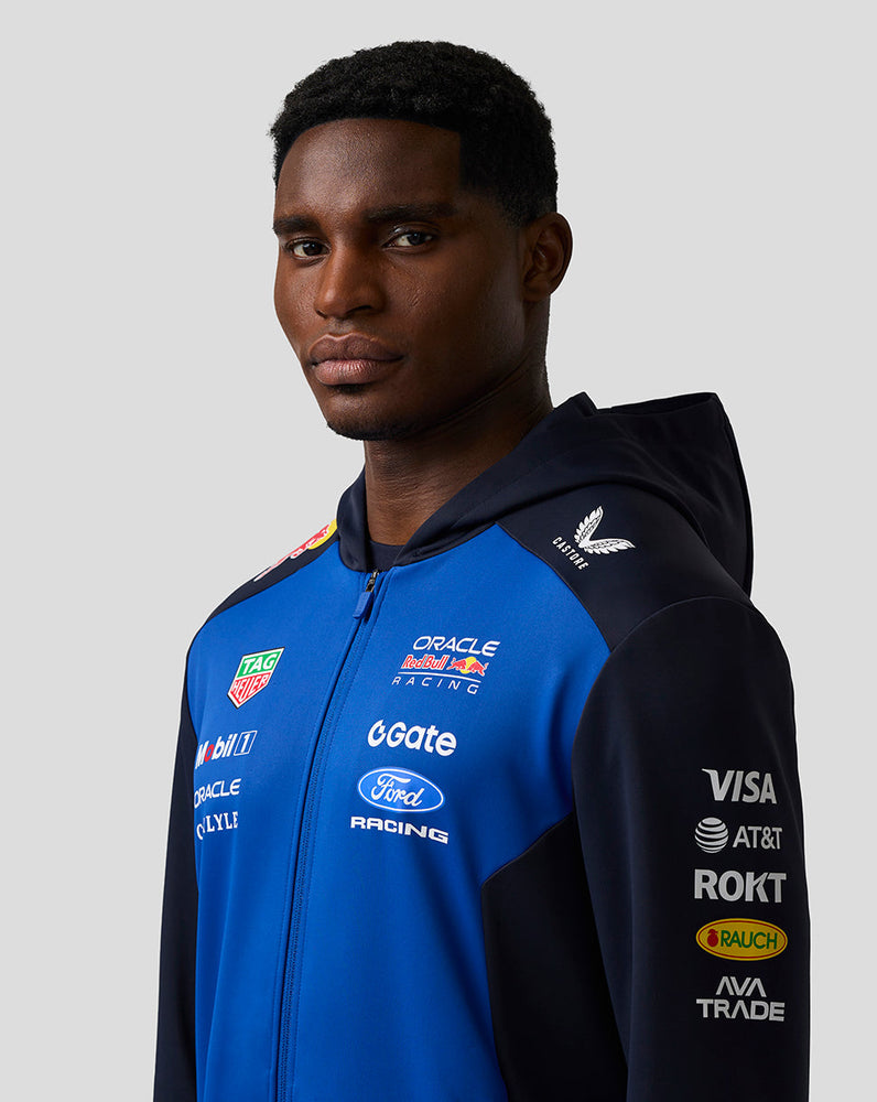 Oracle Red Bull Racing Unisex Teamline Sudadera con Capucha y Cremallera - Night Sky / Surf The Web
