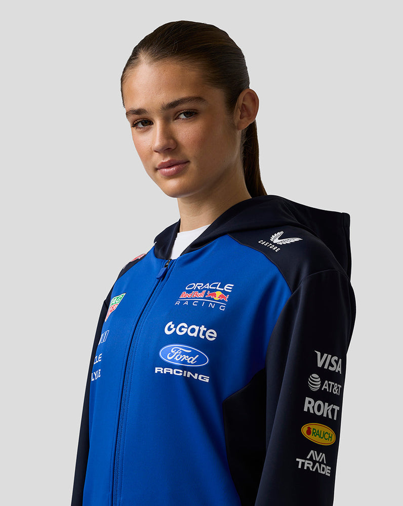 Oracle Red Bull Racing Unisex Teamline Sudadera con Capucha y Cremallera - Night Sky / Surf The Web