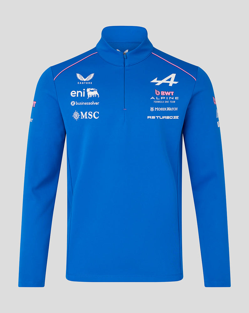 Oficial Unisex BWT Alpine Formula One Team Midlayer con Cuarto  de Cremallera