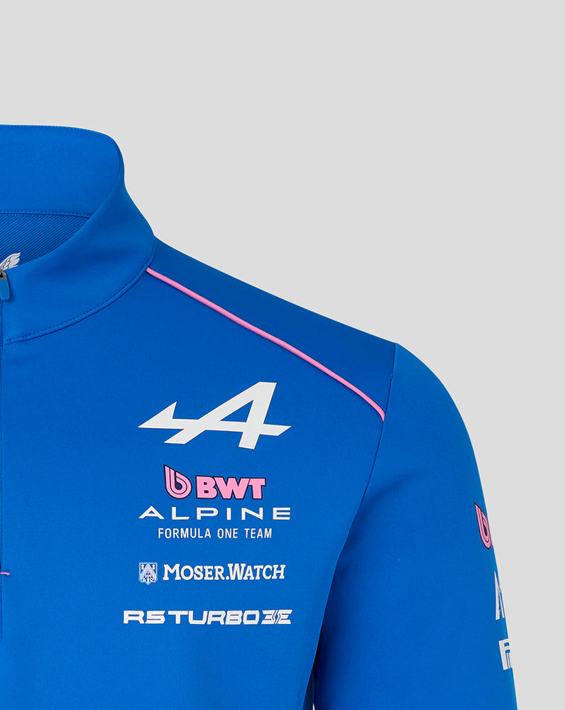 Oficial Unisex BWT Alpine Formula One Team Midlayer con Cuarto  de Cremallera
