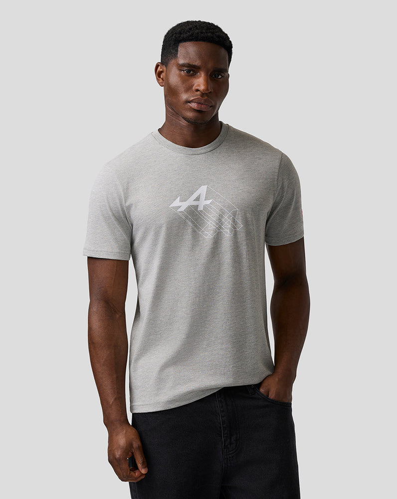 Unisex Regular Fit Graphic Camiseta – Grey Marl