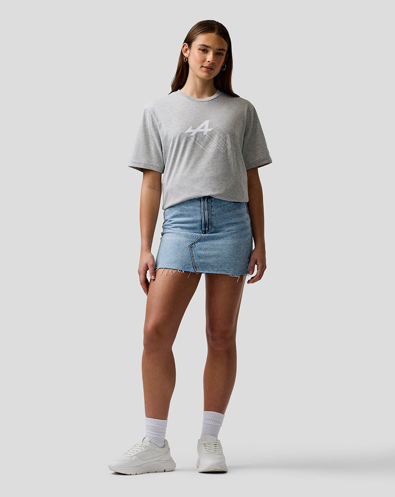 Unisex Regular Fit Graphic Camiseta – Grey Marl