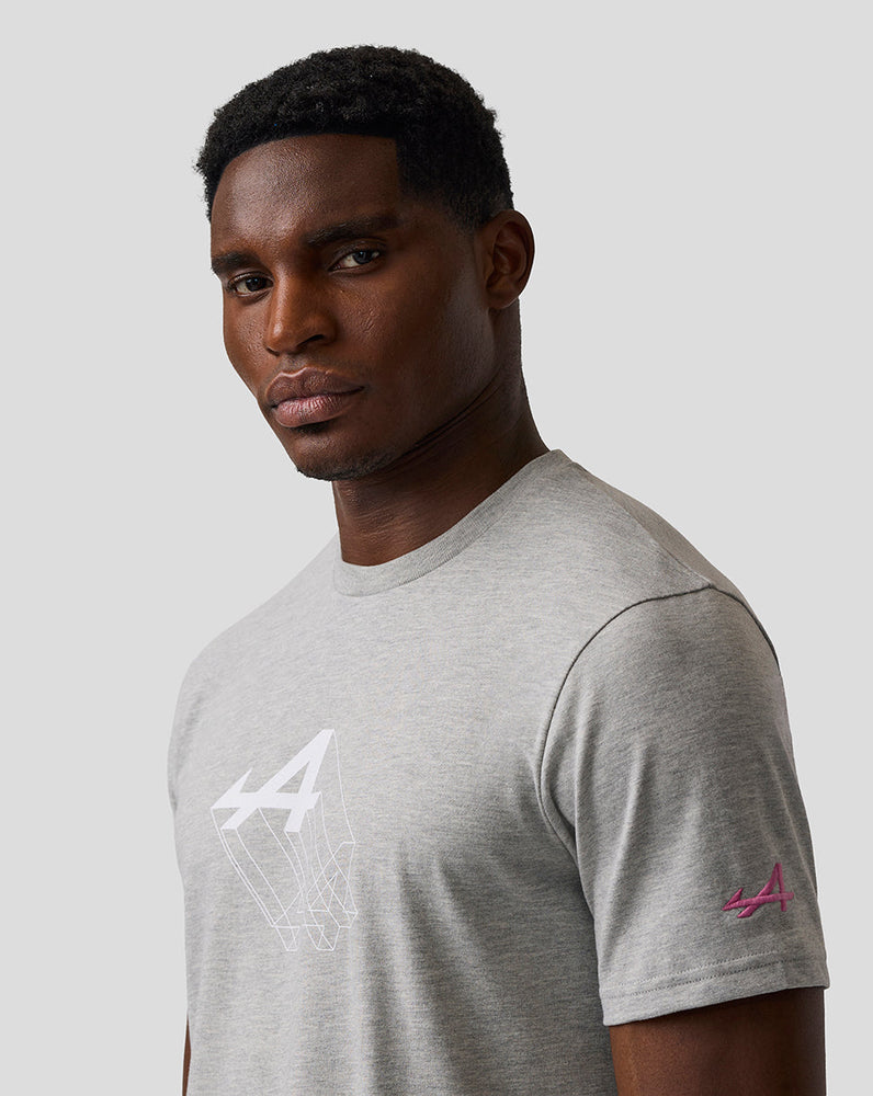 Unisex Regular Fit Graphic Camiseta – Grey Marl