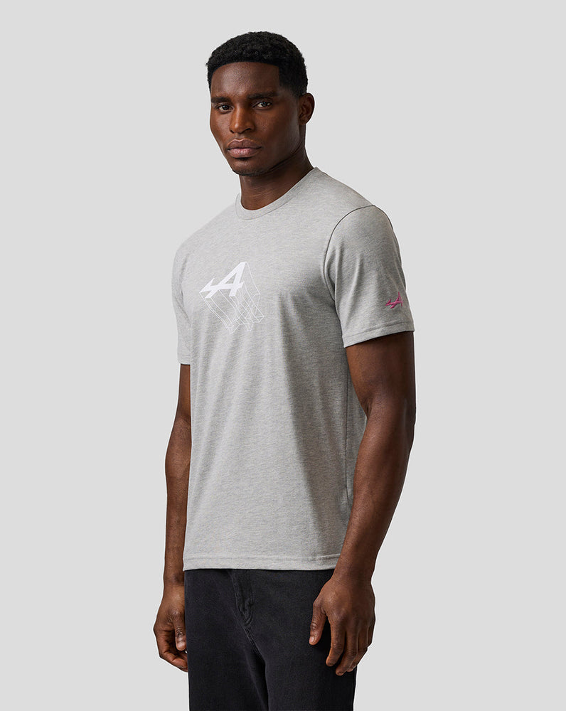 Unisex Regular Fit Graphic Camiseta – Grey Marl